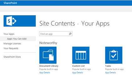 Click on Document library